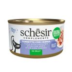 Schesir Tamamlayıcı Jöle İçinde Ton ve Orfoz Balıklı Yetişkin Konserve Kedi Maması - 70 Gr 1 Adet