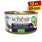 Schesir Tamamlayıcı Jöle İçinde Ton ve Sinarit Balıklı Yetişkin Konserve Kedi Maması - 70 Gr 1 Adet
