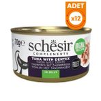 Schesir Tamamlayıcı Jöle İçinde Ton ve Sinarit Balıklı Yetişkin Konserve Kedi Maması - 70 Gr 12 Adet