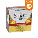Schesir Tavuk ve Ananas 12x150 gr Konserve Köpek Maması