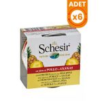 Schesir Tavuk ve Ananas Konserve Köpek Maması - 6 Adet 150 Gr