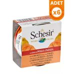 Schesir Tavuk ve Papaya Konserve Köpek Maması - 6 Adet 150 Gr