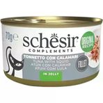 Schesir Ton Balıklı ve Kalamarlı Jöle İçinde 70 gr Kedi Konservesi