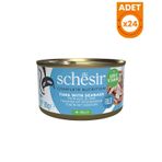 Schesir Ton Balıklı ve Levrekli Jöleli Konserve Yetişkin Kedi Maması - 24 Adet 85 Gr