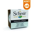 Schesir Ton Balıklı ve Levrekli Jöleli Konserve Yetişkin Kedi Maması - 6 Adet 85 Gr