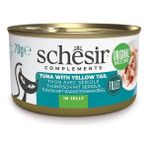 Schesir Ton Balıklı ve Sarı Kuyruk Balıklı Jöle Içinde Konserve Kedi Maması 70GR