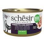 Schesir Ton Balıklı ve Sinarit Balıklı Jöle Içinde Konserve Kedi Maması 70GR