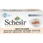 Schesir Ton Balıklı ve Somonlu Jelly Kedi Yaş Maması 50GR 6 Adet Kedi Konserve Islak Mama