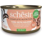 Schesir Ton Balıklı Ve Somonlu Jelly Kedi Yaş Maması 85Gr 10Adet Kedi Konserve Islak Mama