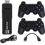 Schitec 4K Android Tv Stick Retro Game Konsol 10000 Oyunlu 64 gb Siyah Oyun Konsolu
