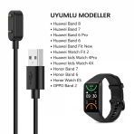 Schitec Huawei Honor Band 6 Uyumlu Manyetik Usb Şarj Kablosu Siyah