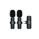 Schitec K9 Type-C Çift Kablosuz Wireless HD Siyah Yaka Mikrofonu