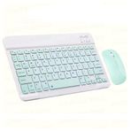 Schitec Kablosuz Klavye Ve Mouse Set Type-C Şarjlı Bluetooth 2.4G Bağlantlılı Açık Yeşil