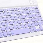Schitec Kablosuz Klavye Ve Mouse Set Type-C Şarjlı Bluetooth 2.4G Bağlantlılı Mor