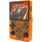 Schitec R36S Şeffaf Turuncu 3.5 inç OTG Çıkışlı Taşınabilir Retro 15000+ Oyunlu El Atarisi