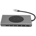 Schitec ScHitec 15in1 Hub Kablosuz Şarj/Type-C to 4K HDMI/UsbA 3.0/TF SD/VGA/3.5mm/AUX/PD/RJ45 Gigabit Ethernet Dönüştürücü Adaptör