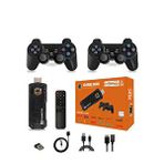 Schitec ScHitec 8K Android TV Stick Video Oyun Konsolu Aile Retro 35000 Oyunlu (SIYAH)