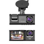 Schitec Trafik Kaydedici Dikiz Aynası | Üç Kameralı 170° Geniş Açı Full Hd 1080P Araç Içi Kamera C309 - Siyah