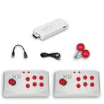 Schitec X6 4Khd Kablosuz Çift Arcade Joystickli Retro Oyun Konsolu 21150 Atari Makinası Oyunlu 64Gb