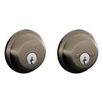 SCHLAGE B62N620 Sürgü, Anahtarlı 2 Taraflı, Antik Kalay