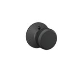 Schlage F170 BWE 622 Bowery Kapı Topuzu, Tek Taraflı Dönmeyen Kukla Kapı Kolu, Mat Siyah