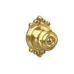 SCHLAGE F40 GEO 605 BRK Brookshire Koleksiyonu Gürcü Gizlilik Düğmesi, Parlak Pirinç