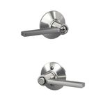 Schlage F40 LAT 625 Latitude Kapı Kolu, Yatak ve Banyo Gizlilik Kilidi, Parlak Krom