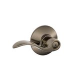 SCHLAGE F40ACC620 Accent F40 Düz Dalga Ters Çevrilebilir Kapı Kolu Kilit Seti, Masif, Antik Kalay