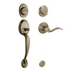 Schlage F93PLY609ACCLH Plymouth Etkin Olmayan Tutacak Kolu Vurgulu, Antik Pirinç