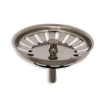 Schläfer 439721 - Süzgeç Sepeti Lavabo 3,5 inç Eksantrik 83 mm, Paslanmaz Çelik Lavabo Süzgeci, Tıkaç Fonksiyonlu Lavabo Süzgeci, Blanco Evye Yedek Parçası, Gider Süzgeci Mutfak Lavabosu için de. 2 Adet