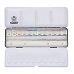 Schmincke 74412 Horadam Aquarell 12X Yarım Tablet Ekstra Boşluklu Metal Kutu Sulu Boya Seti