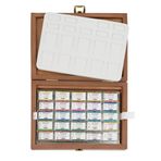 Schmincke 74524 Horadam Aquarell Ahşap Kutu Artist 24 x Tam Tablet Sulu Boya Seti