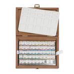 Schmincke 74548 Horadam Aquarell 48 Yarım Tablet Ahşap Kutu Artist Sulu Boya Seti