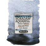 Schmincke - HORADAM® AQUARELL, Süper Granülasyon, 14 955 044 Derin Deniz Siyahı, 1/2 tava, çok güçlü tanecikli renkler, en ince, süper granül suluboya