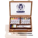 Schmincke Mussini Ahşap Kutu 10 x 35 ml Tüp Yağlı Boya Seti