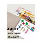 Schmülzer 4 Adet Resim Defteri Büyük Boy 23x33 Cm - Toplam 120 Beyaz Sayfa