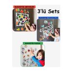 Schmülzer Buzdolabı Eğitici 3' Lü Set Manyetik Hayvanlar / Meyveler/puzzel - Bultak Şablon Aktivite