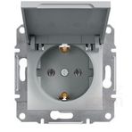 Schneider 3606480728686 Electric EPH3100161 Asfora Alüminyum Kapaklı Yan Topraklamalı Tekli Priz Çerçevesiz