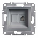 Schneider 3606480730597 EPH4100162 Asfora RJ11 Tek Çıkışlı Çelik Telefon Prizi Çerçevesiz