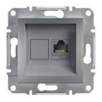 Schneider 3606480730641 Electric Eph4700162 Asfora Çelik Tekli Rj45 Cat6 Utp Telefon Prizi