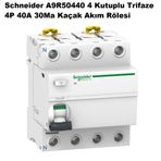 Schneider A9R50440 İıdk Ac Serisi 4x40A 30Ma Ac Kaçak Akım Rölesi