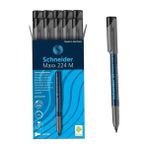 Schneider Asetat Kalem 1,0 mm Maxx 224 M Siyah 10'lu Paket