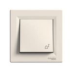 Schneider Asfora Krem Zil İşaretli Light Anahtar