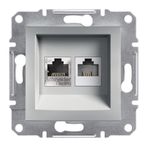 Schneider Electric Asfora Plus Alüminyum RJ11 RJ45 Priz