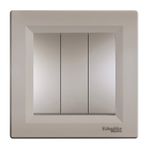 Schneider Electric EPH2100169 Asfora Plus Bronz Çerçeveli Üçlü Anahtar