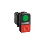 Schneider Electric Schneider , Yeşil-Kırmızı Start-Stop Çiftli Buton, 1NA-1NK, Yaylı Tip, 220V Ledli, 22mm,