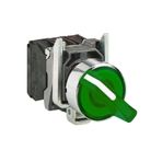 Schneider Electric XB4BK133B5 - Yeşil Işıklı Mandal Ø22 3 Konumlu Sabit 1Na+1Nk 24V Buton