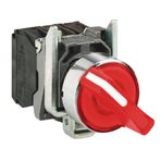 Schneider Electric XB4BK134B5 - Kırmızı Işıklı Mandal Ø22 3 Konumlu Sabit 1Na+1Nk 24V Buton