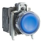 Schneider Electric XB4BW36B5 Mavi Işıklı Ø22 Yaylı Dönüş 1Na+1Nk 24V Buton