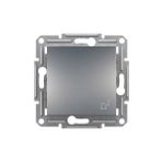 Schneider EPH0800162 Asfora Çelik Zil İşaretli Çerçevesiz Light Anahtar